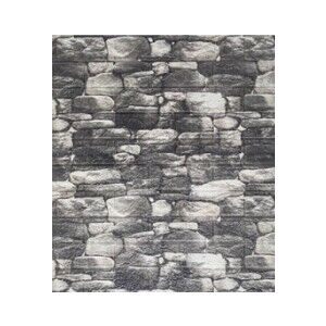 Gray Brick Effect Self-Adhesive Wallpaper, 5.39 m² - Wallpaper