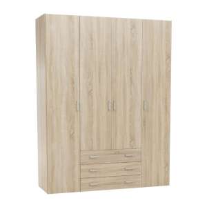 Gwen K200,4_154 Šatníková skriňa #sonoma