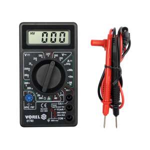 VOREL 81780 Digitales Multimeter mit Messleitungen zur Spannung-, Strom- und Widerstandsmessung - Vorel