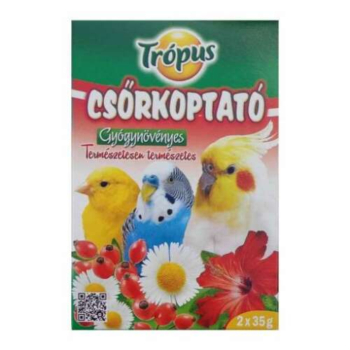 Trópus csőrkoptató madaraknak, 2 db-os, 35g-os, gyógynövényes, természetesen természetes