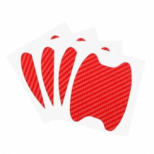 Red carbon fiber car door handle scratch protector film - Car Care Tool