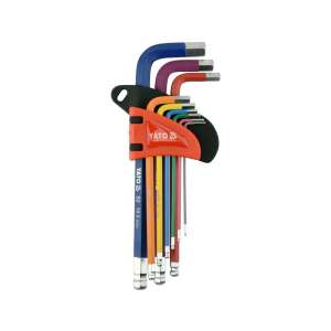 YATO 9-piece long ball end Allen wrench set, sizes 1.5-10mm - Hand tool