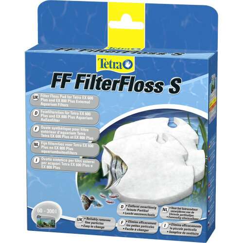 Perne de filtrare Tetra FF FilterFloss S pentru filtrele externe de acvariu Tetra EX 600 Plus și EX 800 Plus