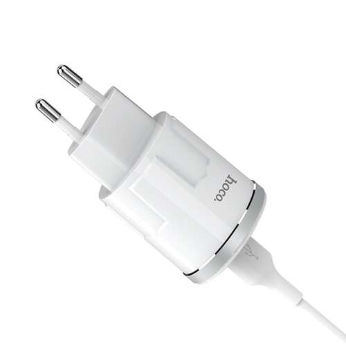 HOCO C37A 12W USB hálózati töltő Type-C kábellel, fehér