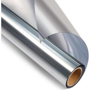 Ezüst fényvisszaverő ablakfólia tekercs, árnyékoló tükörfólia 90x200 cm - Üvegfólia