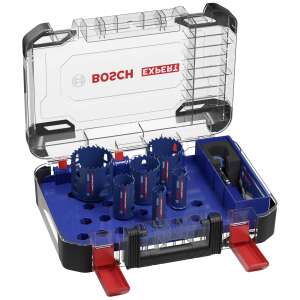 Bosch EXPERT Tough Material Körkivágó készlet, 9 részes kofferben, többféle anyaghoz - Körkivágó & Lyukfűrész