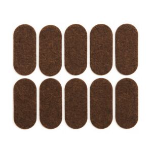 VOREL Öntapadós bútorláb alátét 20 x 45 mm (10 db), barna filc bútorláb védő - Padlóvédő bútorláb alátét