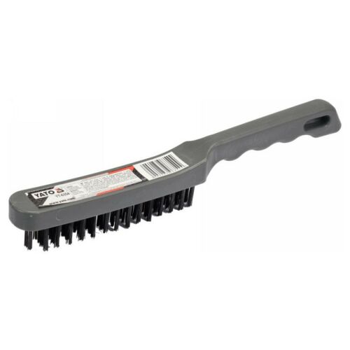 YATO 4 soros drótkefe műanyag nyéllel rozsda- és festékeltávolításhoz