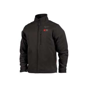 Milwaukee M12 Heizjacke, schwarz, Größe XL, Vorderansicht - Arbeitsschutzkleidung