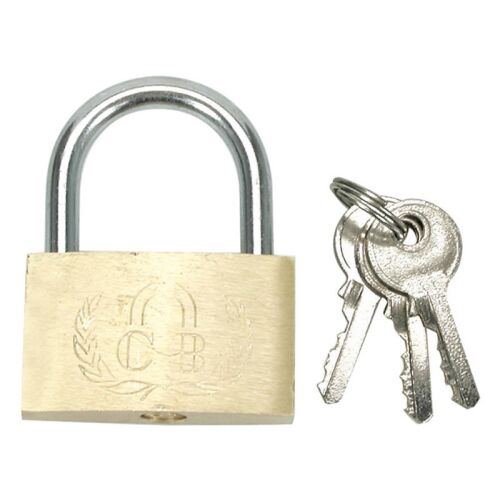 Messing Vorhängeschloss 60mm mit 3 Schlüsseln