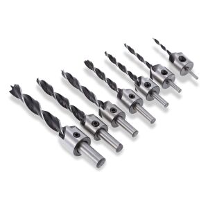 7-Piece Wood Drill Bit Set (with adjustable depth stop) 135858090 - Construction & Renovation