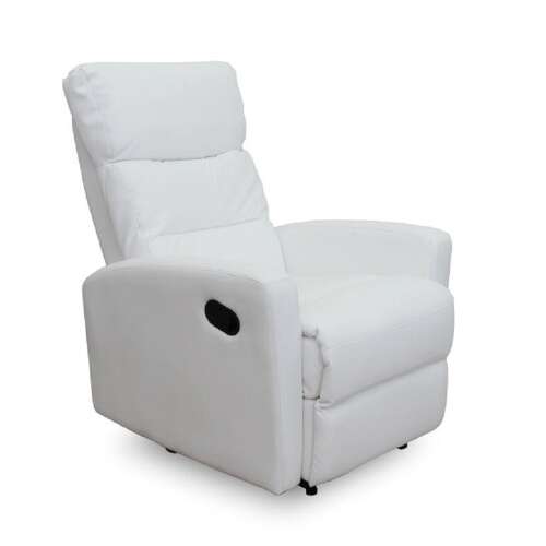 Silas K104_74 kinyitható Fotel #fehér   Pihenőfotel, textilbőr fehér, SILAS 32431240