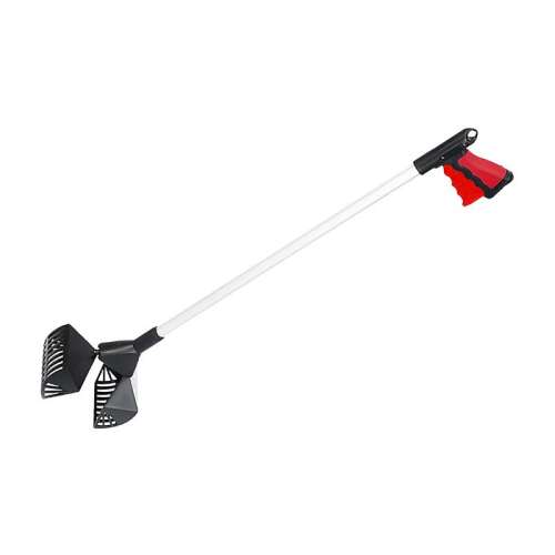 800 mm hosszú szemetet felszedő, piros fogantyúval és fekete karral