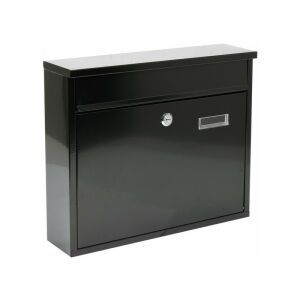 VOREL czarna skrzynka pocztowa z 2 kluczami, 310x360x100mm, bezpieczna skrzynka na listy - Vorel