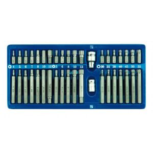 VOREL 40-teiliges Bit-Set mit Innensechskant-, Torx- und Keilwellenbits - Vorel