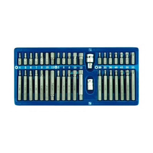 VOREL 40-teiliges Bit-Set mit Innensechskant-, Torx- und Keilwellenbits