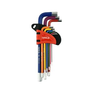 YATO 9-piece extended Allen wrench set, sizes 1.5-10mm, S2 steel - Allen wrench