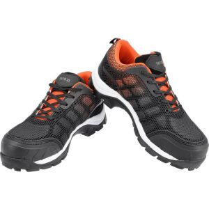 YATO S1P Sicherheitsschuh - Sportlich, niedrig geschnitten - Schwarz und Orange - Sicheres Schuhwerk