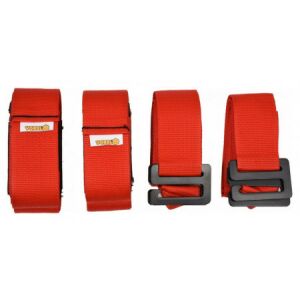 VOREL Bútorszállító heveder készlet, 4 részes, 50 x 2800 mm, Piros - Vorel