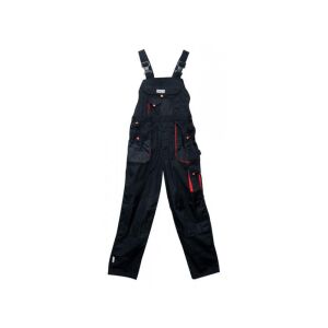 YATO Duero XXL Arbeitslatzhose, schwarz mit roten Akzenten, 11 Taschen - Arbeitsschutzkleidung