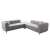 Broken K67_144 corner sofa in grey with beech legs