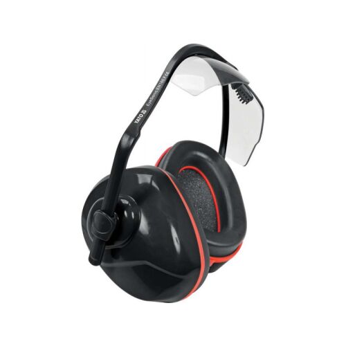 YATO Fültok víztiszta védőszemüveggel ferde nézet