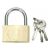 Sárgaréz Lakat 50mm 3 Kulccsal