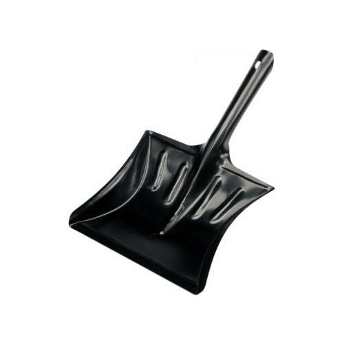 VOREL fekete fém szemeteslapát fogantyúval