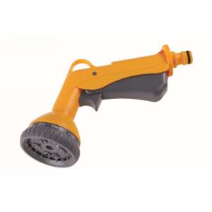 ROSA 10 funkciójú öntöző pisztoly, sárga és szürke színben, állítható fúvókával - Locsolófej