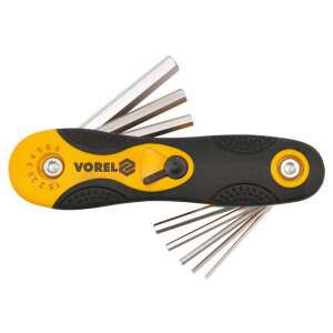 VOREL 8 darabos összecsukható imbuszkulcs készlet, 1,5-8 mm méretek - Vorel