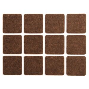 VOREL Barna Négyzet Alakú Öntapadós Bútorláb Alátét 28x28mm (20 db-os) - Csúszásgátló Padlóvédők - Padlóvédő bútorláb alátét