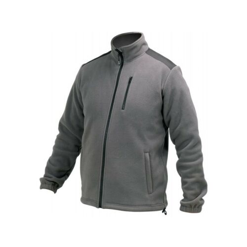 YATO Grauer Fleece Arbeits Pullover - Vorderansicht