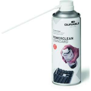 Durable POWERCLEAN STANDARD 400 ml Spray cu aer comprimat cu tub extensibil, pentru curățarea tastaturilor, electronicelor și altele - Aer comprimat