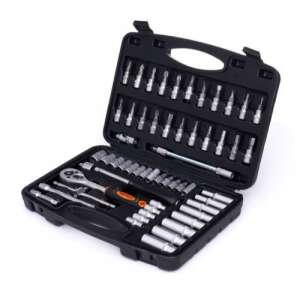 Комплект гаечни ключове и битове Kraft&Dele 56 части в отворен куфар - Ключ за щепсел