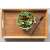 Bamboo serving tray with handles, used for serving a salad