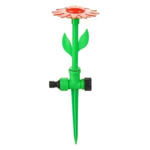 Aspersor de grădină în formă de floare, verde cu floare roșie, pentru furtun de 1/2 inch - Irigare