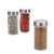 Glass spice jars with stainless steel lids
