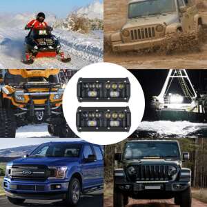 120W LED fényhíd terepjárókhoz, bemutatva egy hómobilon, ATV-n, Jeepen és pickupon - Autólámpa