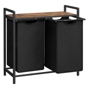 VASAGLE Dupla Szennyestartó - 2x46L - Rusztikus Barna 134396281