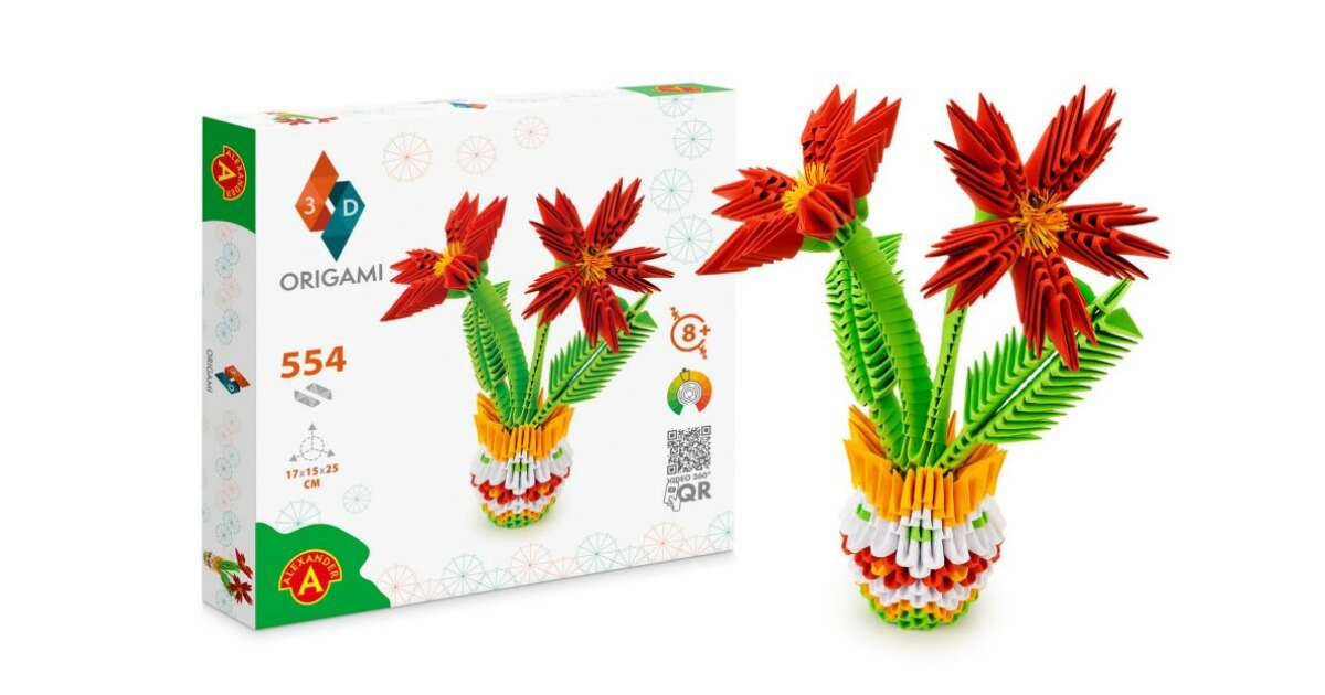 Alexander 3D Origami Set - Potted flower 554pcs