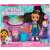 Gabby's Dollhouse Deluxe Art Set packaging featuring Rainbow Gabby doll, Baby Box cat figure, water pad, water pen, paint bucket, and activity sheets