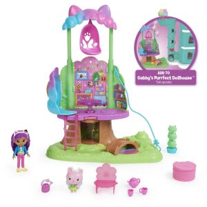 Gabby's Dollhouse Kitty Fairy's Garden Treehouse Playset with Gabby Girl Doll and Accessories - Spin Master Dollhouse