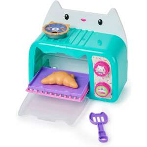 Jucărie Gabi's Dollhouse Caky' Oven, cuptor cu efecte luminoase și sonore, cu design de pisică, ușă deschisă și un croissant în interior - Bucătărie pentru copii și accesorii de bucătărie pentru jucării