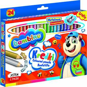 BAMBINO Fakeretes ceruzák 24 színű + hegyező 75332411 Kreatív Játékok