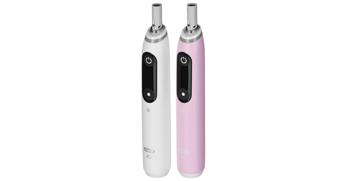 Oral-B iO Series 6 Electric Toothbrush Set, White-Pink | Pepita.com