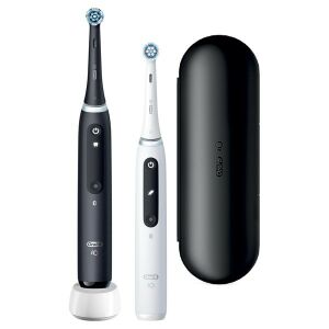 Oral-B iO Series 5 Duo Elektromos fogkefe szett, Fekete-Fehér (IO SERIES 5 DUO BLACK/WHITE)
