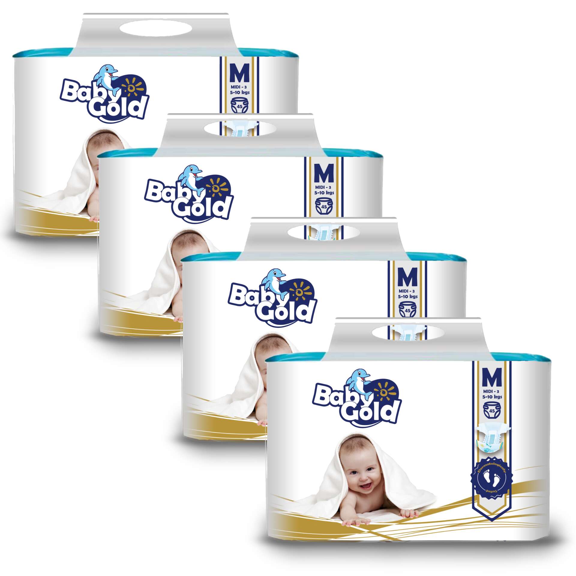 Baby Gold Pelenkacsomag 5-10kg Midi 3 (180db)