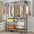 Open Wardrobe and Shoe Storage with 6 Shelves, 170 x 108 x 36 cm 89370600