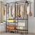 Open Wardrobe and Shoe Storage with 6 Shelves, 170 x 108 x 36 cm 89370600