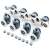 Shower door rollers, 8 piece set, for 4-6mm glass, KK9646